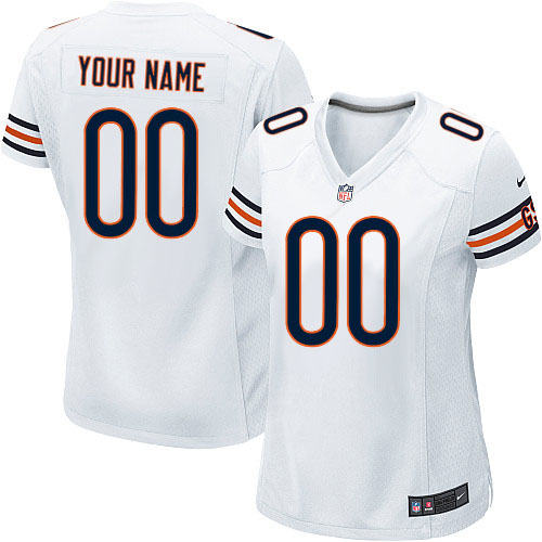 Nike Chicago Bears Customized White Stitched Women's NFL Jersey